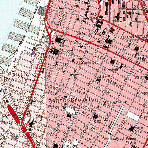 Topographic Map of Middle Dutch Reformed Church (historical), NY