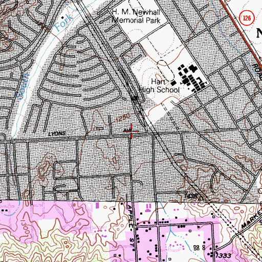 Topographic Map of Saint Stephen's Episcopal Church, CA