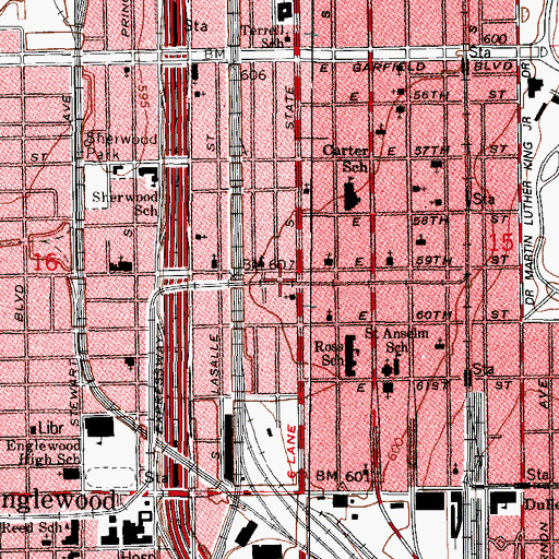Topographic Map of Chicago Engine Company 84, IL