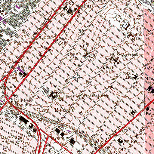 Topographic Map of Church of Grace To Fujianese, NY