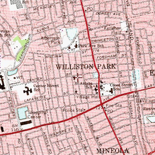 Topographic Map of Saint Andrew's Episcopal Church, NY