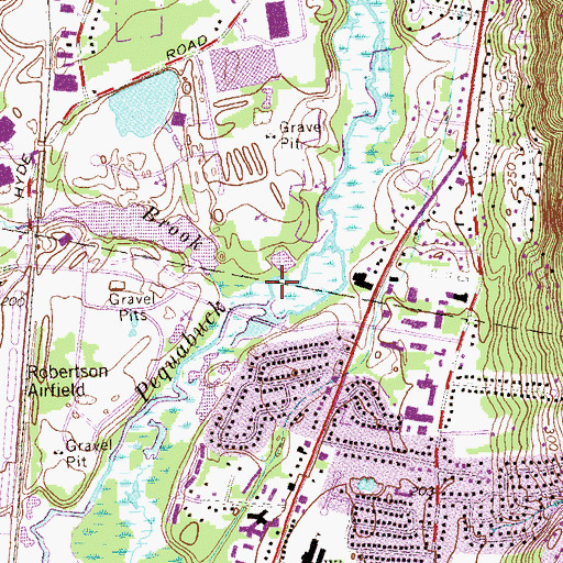 Topographic Map of Scott Swamp Brook, CT