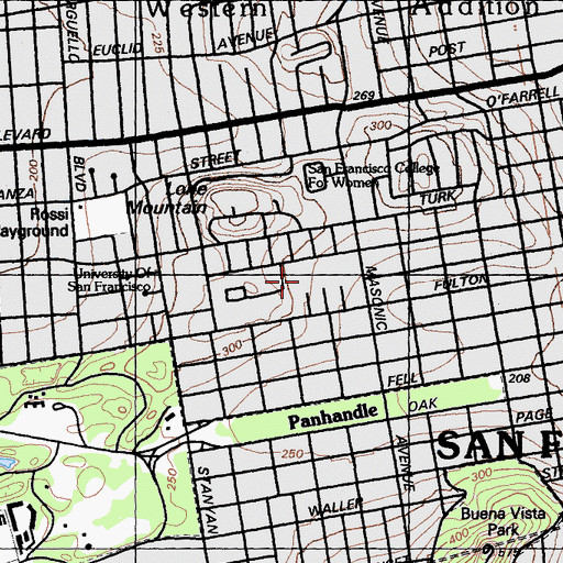 Topographic Map of Gillson Hall, CA