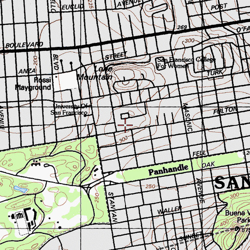 Topographic Map of Kalmanovitz Hall, CA