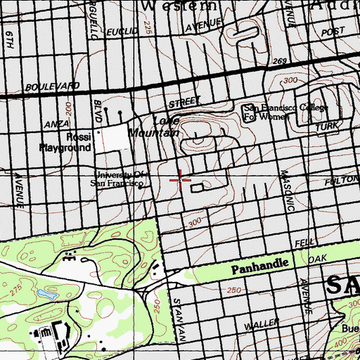Topographic Map of Richard A Gleeson Library, CA