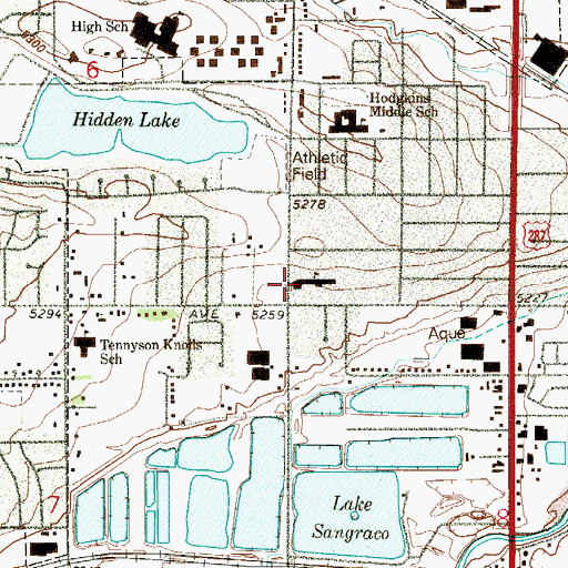 Topographic Map of Baker Elementary School, CO