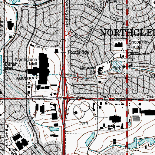Topographic Map of Grant Park, CO