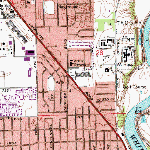 Topographic Map of Dixieland Flea Market, IN