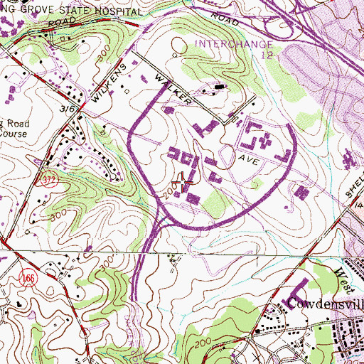 Topographic Map of Academic IV Building, MD