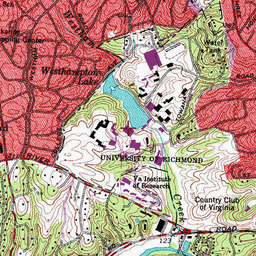 Topographic Map of Heilman Dining Center, VA