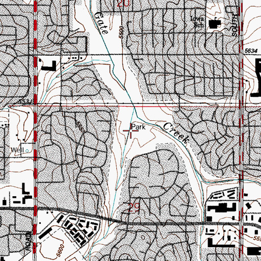 Topographic Map of Horseshoe Park, CO