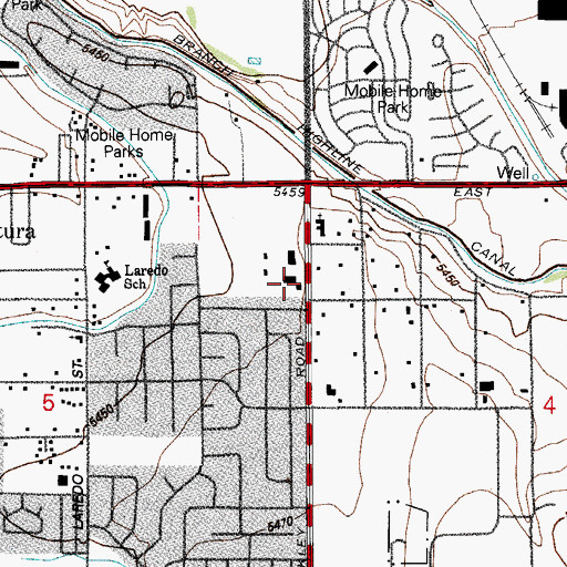 Topographic Map of Aurora Fire Department Station 5, CO