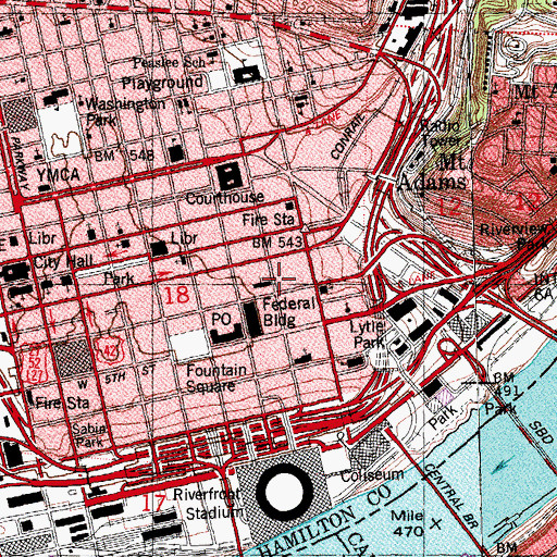 Topographic Map of Krippendorf Building, OH
