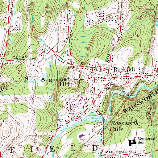 Topographic Map of Sugarloaf Hill, CT