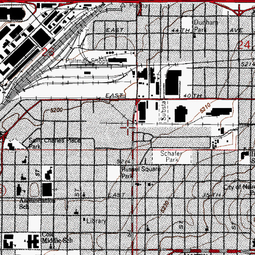 Topographic Map of Denver Medical Depot (historical), CO