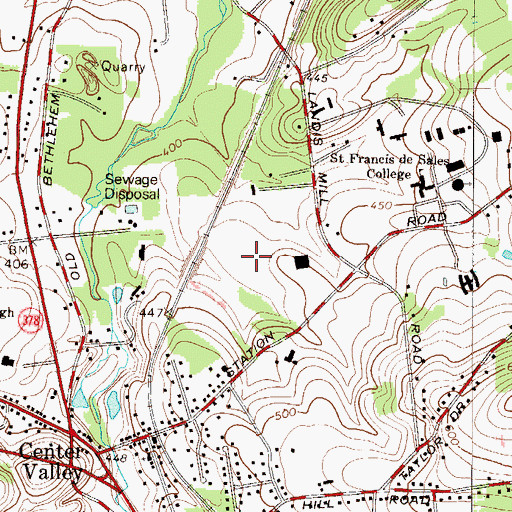 Topographic Map of Fasching Track, PA