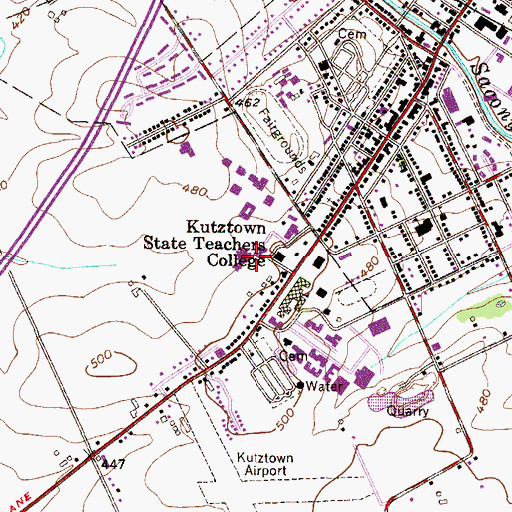 Topographic Map of Boeshm Science Center, PA