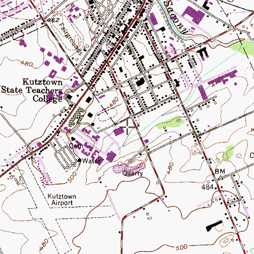 Topographic Map of Keystone Field House, PA