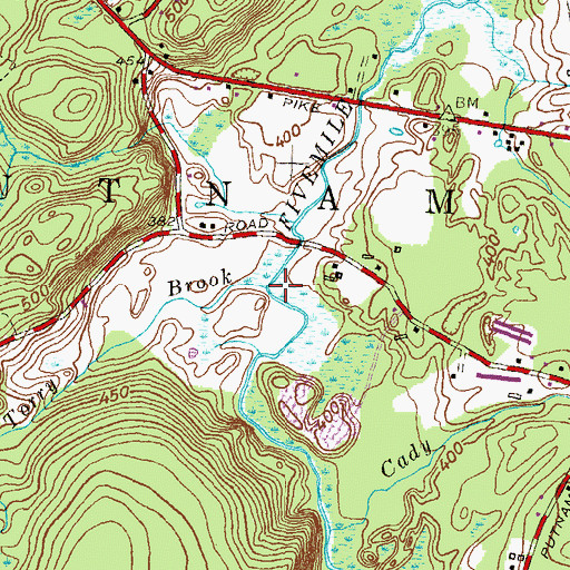Topographic Map of Torry Brook, CT