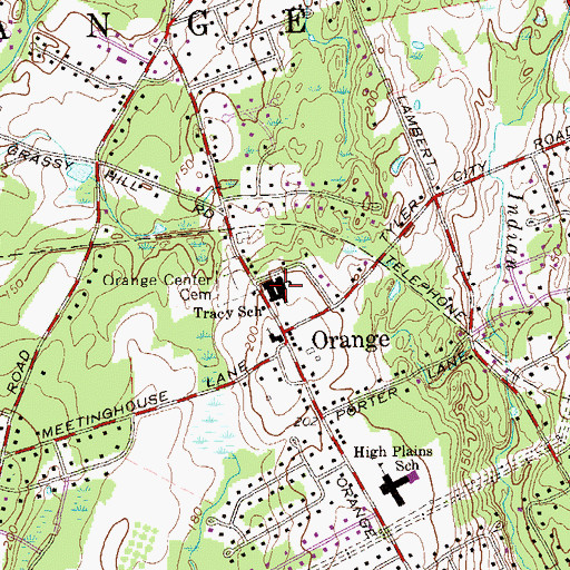 Topographic Map of Mary L Tracy School, CT