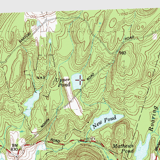 Topographic Map of Upper Pond, CT