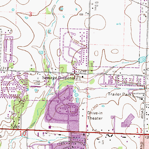 Topographic Map of Rogers Fire Station 4, AR
