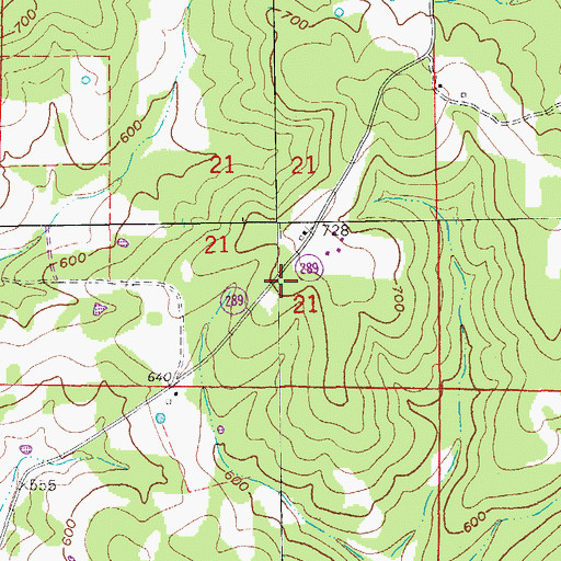 Topographic Map of Saddle Fire Station, AR