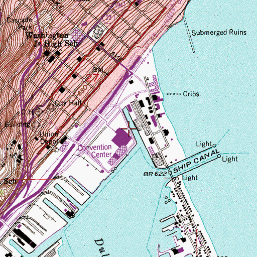 Topographic Map of Great Lakes Floating Maritime Museum, MN