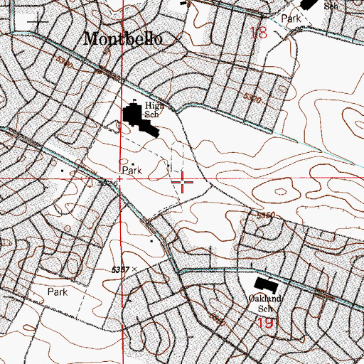 Topographic Map of Maxwell Elementary School, CO