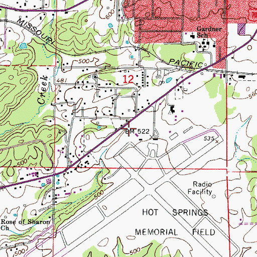 Topographic Map of Airborne Flying Service, AR