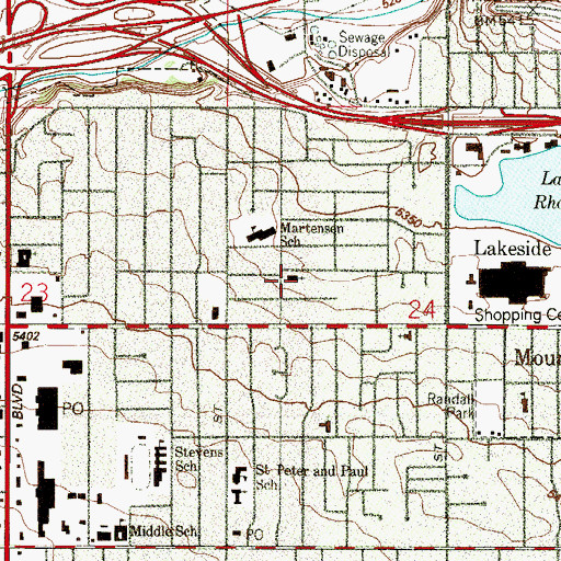 Topographic Map of Trinity Baptist Church, CO