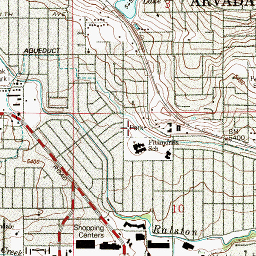 Topographic Map of Fitzmorris Park, CO