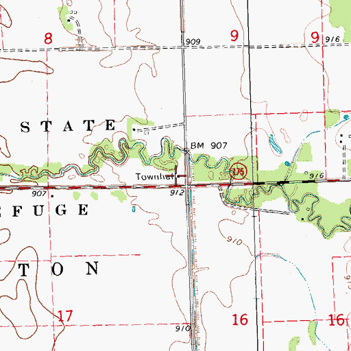 Topographic Map of Riverside School (historical), MN