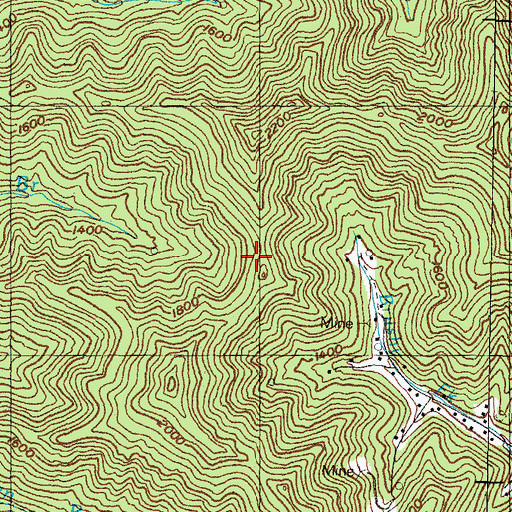 Topographic Map of Bull Gap, KY