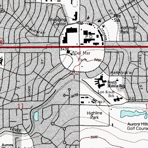 Topographic Map of Saint Stephen's Episcopal Church, CO
