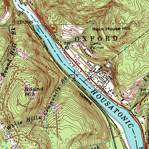 Topographic Map of White Hills Community Brook, CT