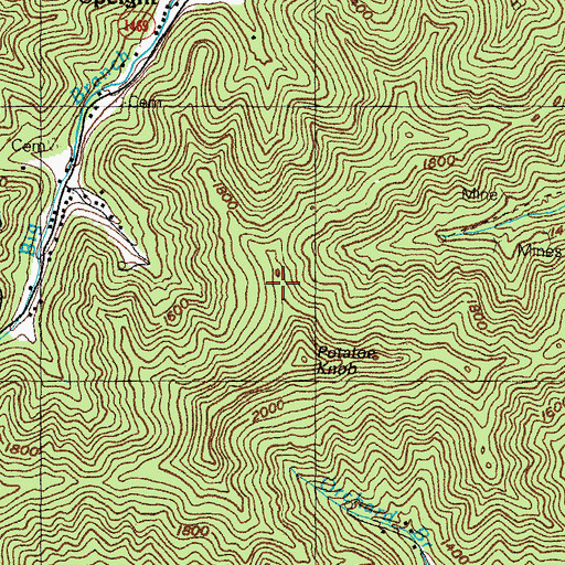 Topographic Map of High Camp, KY