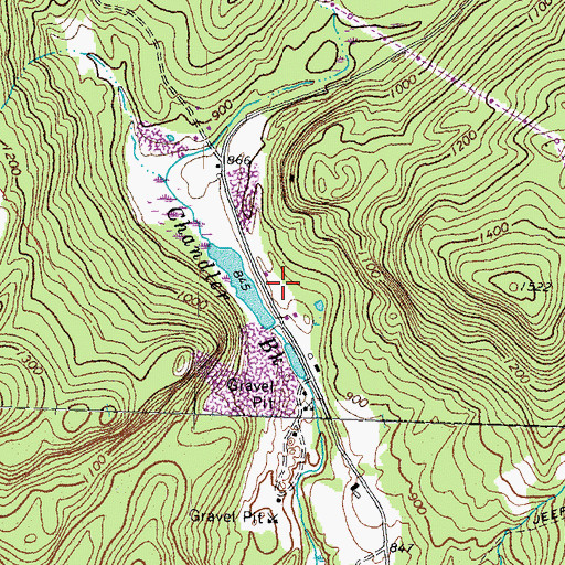 Topographic Map of Waterford Volunteer Fire Department, VT