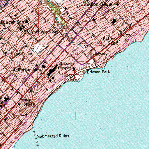 Topographic Map of London Road Tunnel, MN