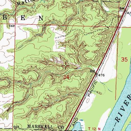 Topographic Map of Owl Mine, IL
