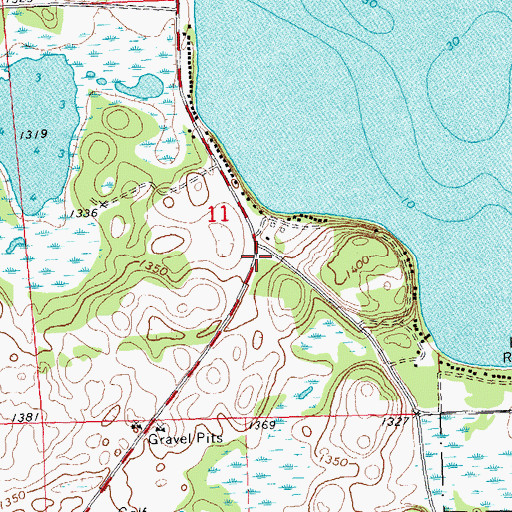 Topographic Map of Pelican Lake School (historical), MN