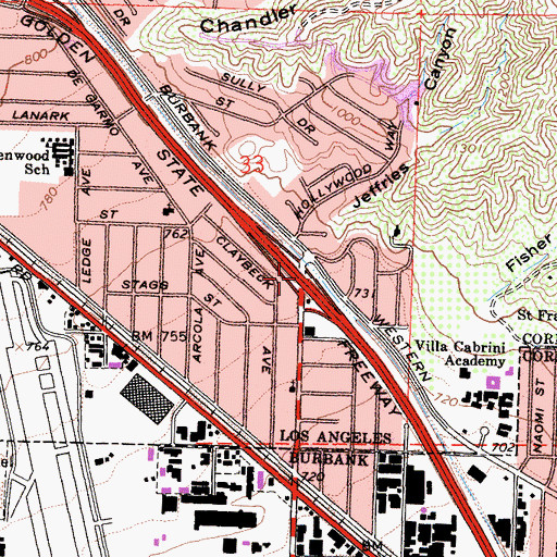 Topographic Map of Exit 149, CA