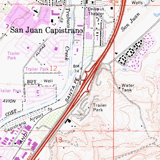 Topographic Map of Exit 81, CA