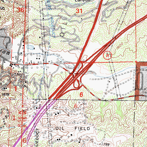 Topographic Map of Exit 3, CA
