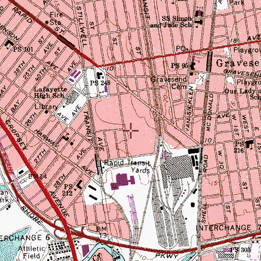 Topographic Map of Marlboro Playground, NY