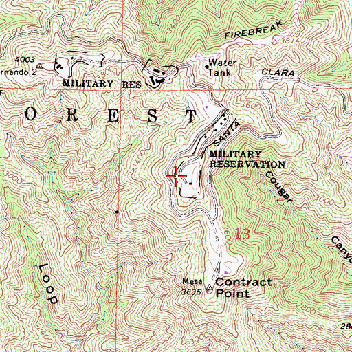Topographic Map of Nike Site LA-94L (historical), CA