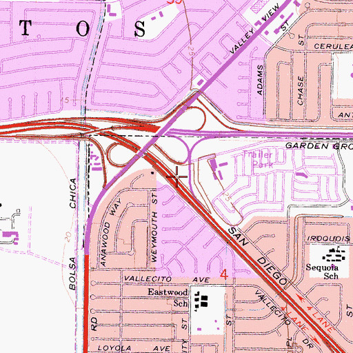 Topographic Map of Exit 21, CA