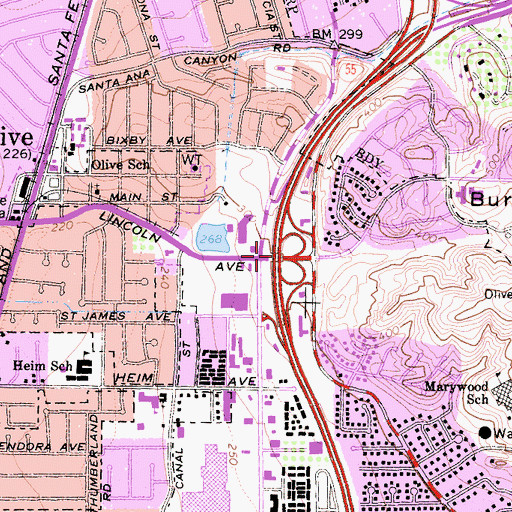 Topographic Map of Exit 17, CA