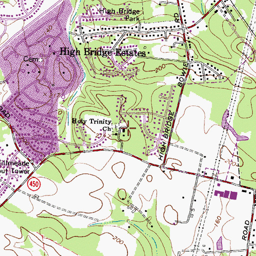 Topographic Map of Holy Trinity Episcopal Day School, MD