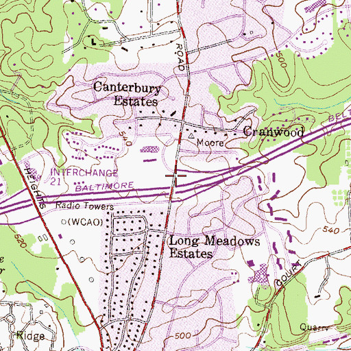 Topographic Map of Goldsmith Early Childhood Education Center, MD